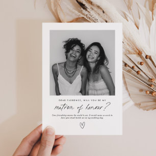 Be My Matron of Honour Handwritten Proposal Invitation
