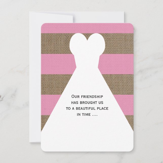 Be My Matron of Honour Pink Invitation (Front)
