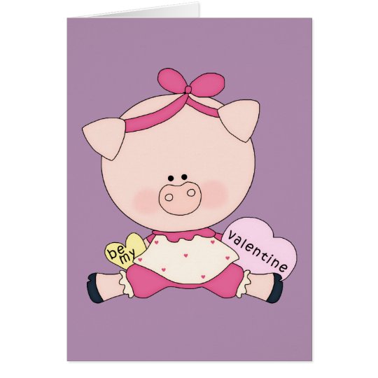 Be My Piggy Valentine Card