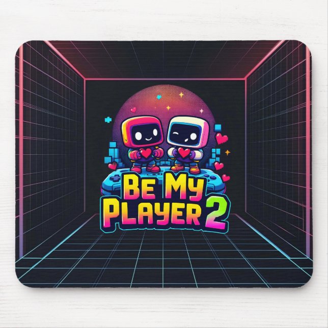 Be My Player 2 Mousepad – Romantic Gaming Accessor (Front)