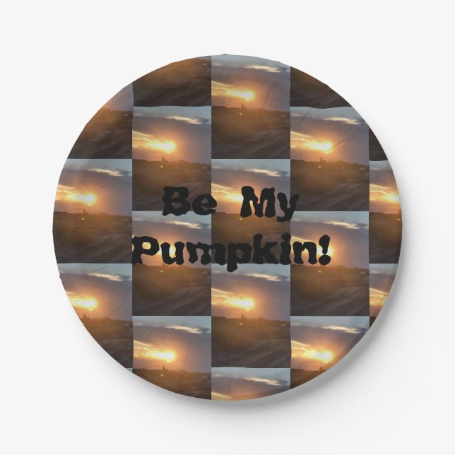 Be My Pumpkin! Paper Plate (Front)