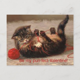 Be My Purr-fect Valentine! Holiday Postcard