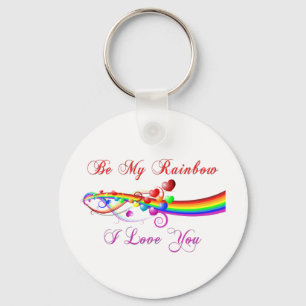 Be My Rainbow Gay Valentine Key Ring