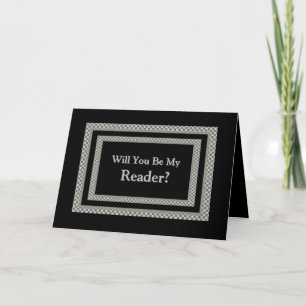 Be My READER Chequerboard Wedding Invitation