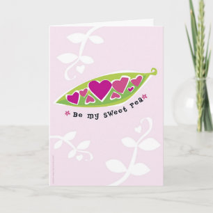 Be My Sweet Pea Valentine's Day Card