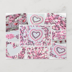 Be my sweet Valentine - with lovely sugar hearts! Postcard