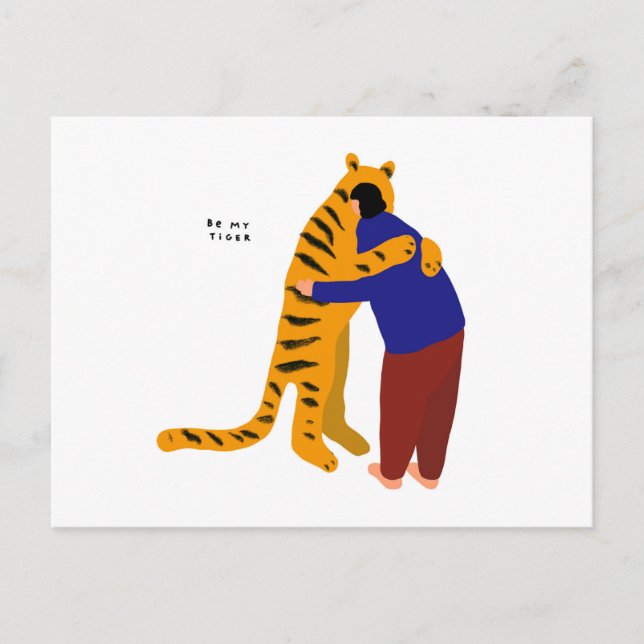 Be my tiger postcard (Front)