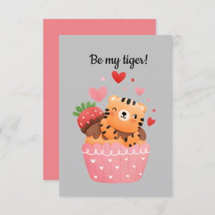 Be my tiger  tigress valentine invitation