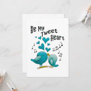 Be my tweet heart Valentine's Day card