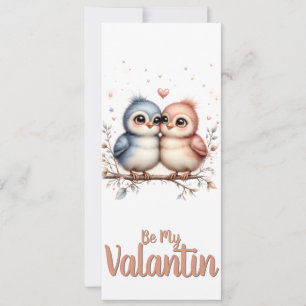Be My Valentin – Cute Love Birds Valentine Art