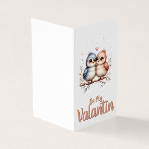 Be My Valentin – Cute Love Birds Valentine Art