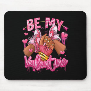 Be My Valentine Afro Girl Sneakers Valentines Wome Mouse Pad