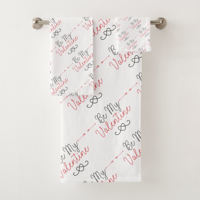 Be My Valentine Bath Towel Set (Insitu)