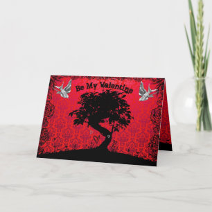 Be My Valentine Bonsai Tree of Love Holiday Card