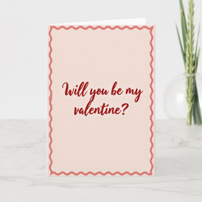 Be My Valentine Card (Front)