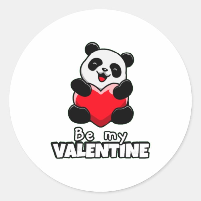 Be my VALENTINE Classic Round Sticker (Front)
