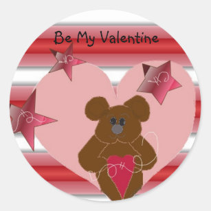 Be My Valentine Classic Round Sticker