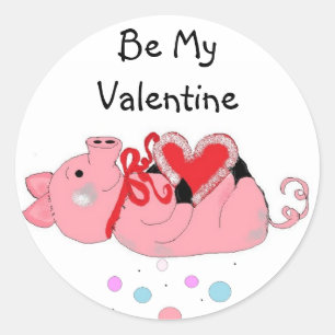 Be My Valentine Classic Round Sticker