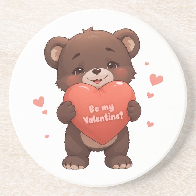 Be my Valentine? Coaster (Front)