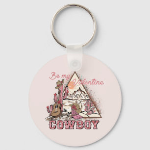 Be My Valentine Cowboy Key Ring