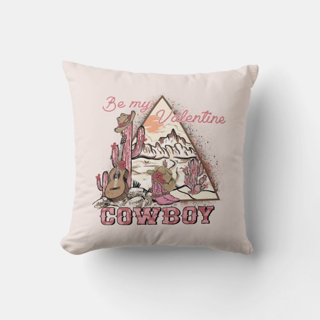 Be My Valentine - Cowboy Western Country Cushion (Front)