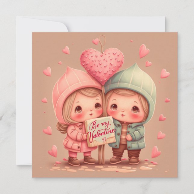 Be my valentine custom card (Front)