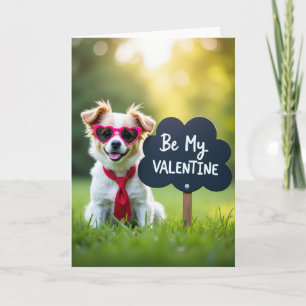 Be My Valentine Dog Card