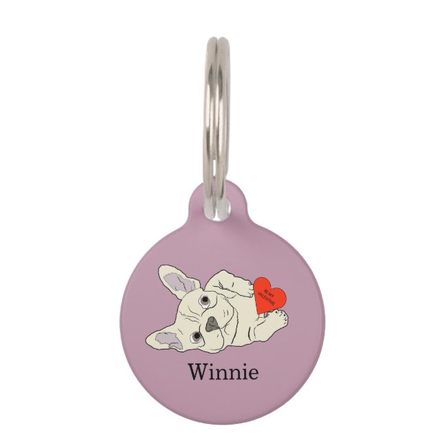 Be my Valentine, dog Pet Tag (Front)