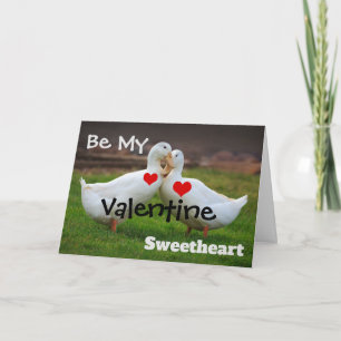 Be My Valentine Ducks Card