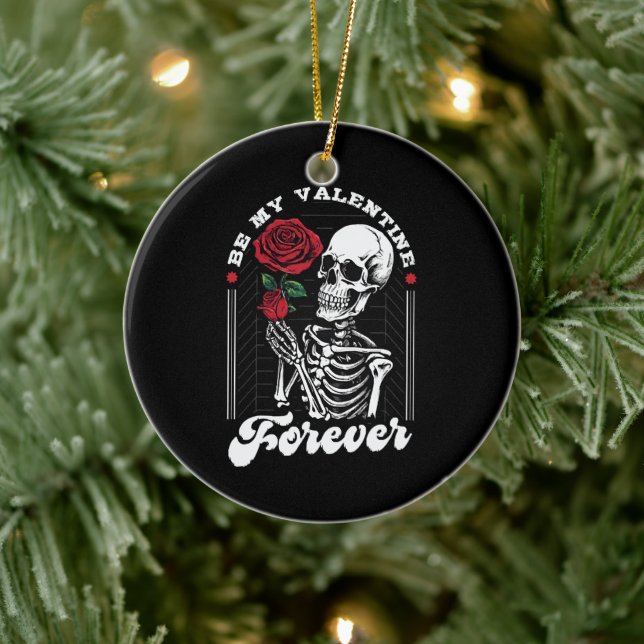 Be My Valentine Forever Ceramic Ornament (Tree)