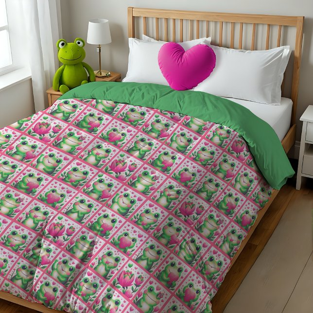 Be My Valentine Frog Friends Fabric (Creator Uploaded)