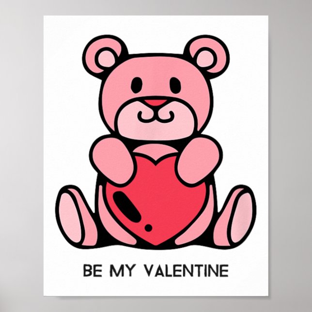 Be My Valentine - Funny Valentine's Gift Faildroid Poster (Front)
