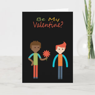 Be My Valentine Gay Themed Holiday Card