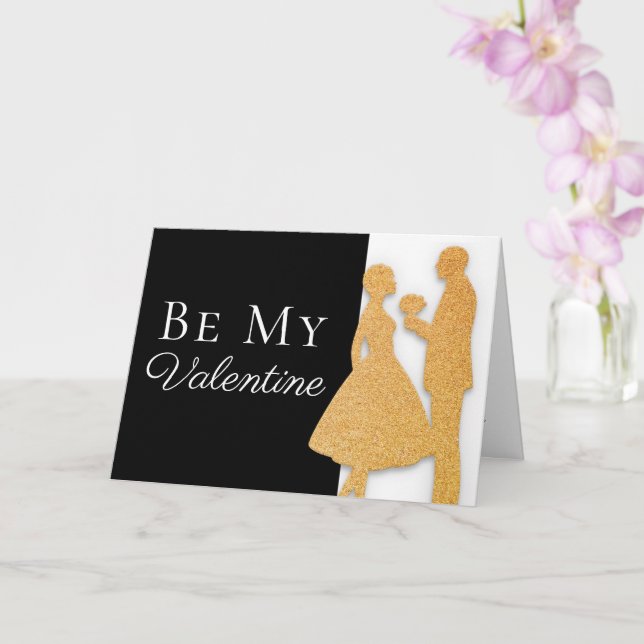 Be My Valentine Greetings Card (Orchid)