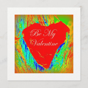 be my valentine heart invitation