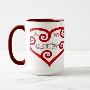 Be My Valentine Heart Mug