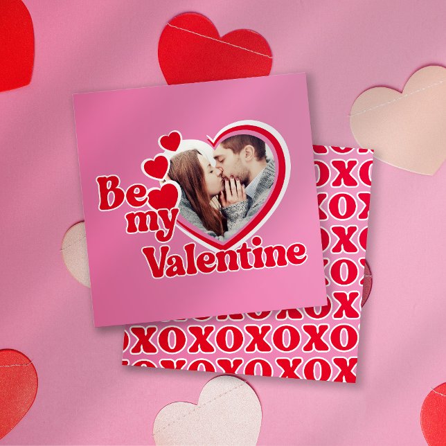 Be My Valentine Heart Photo Valentine's Day Card (Creator Uploaded)