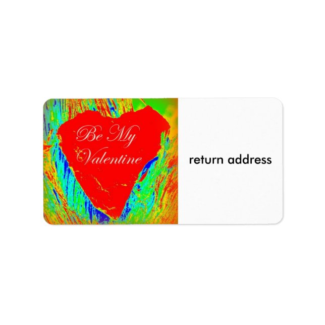 be my valentine heart return address labels (Front)