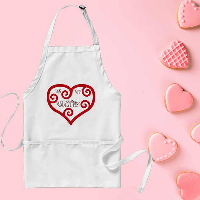 Be My Valentine Heart Standard Apron (Be My Valentine Heart Adult Apron)