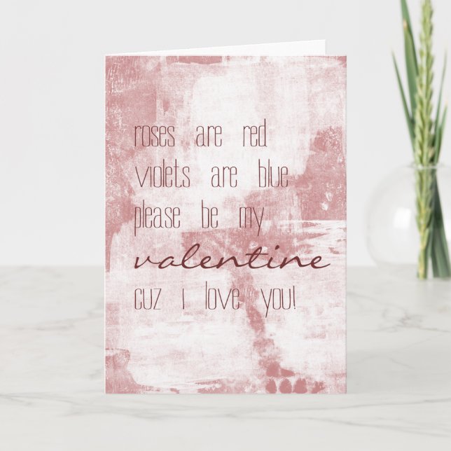 Be My Valentine Holiday Card (Front)