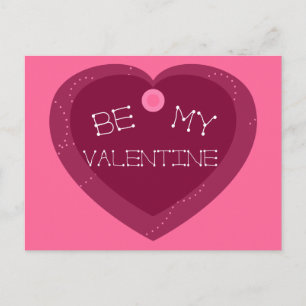 Be my valentine holiday postcard