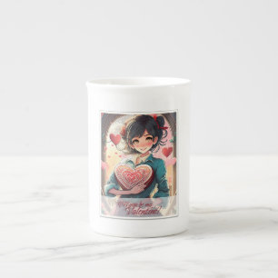 Be My Valentine in Manga Style 31470 Bone China Mug