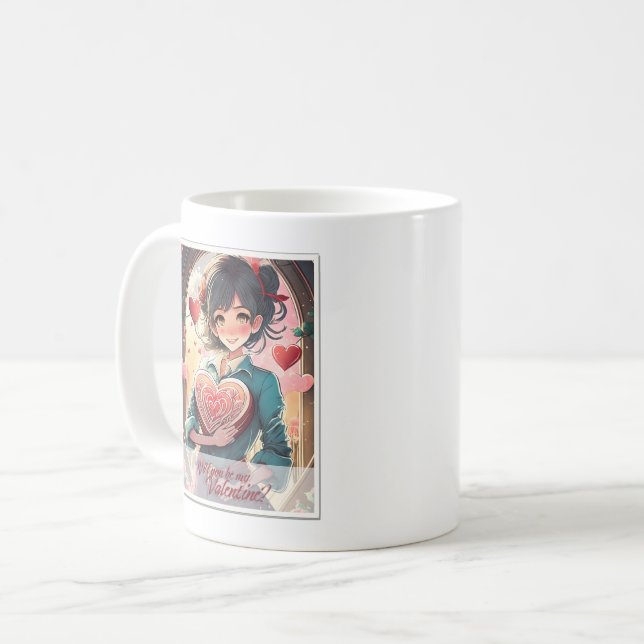 Be My Valentine in Manga Style 31470 Coffee Mug (Front Left)