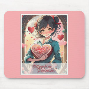 Be My Valentine in Manga Style 31470 Mouse Pad