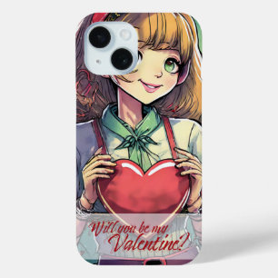 Be My Valentine in Manga Style 33419 iPhone 15 Case