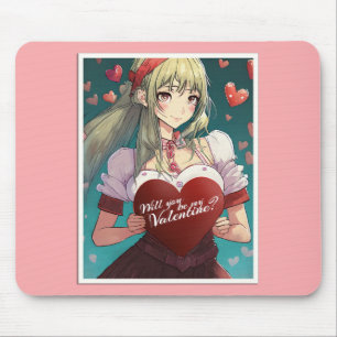 Be My Valentine in Manga Style 33420 Mouse Pad