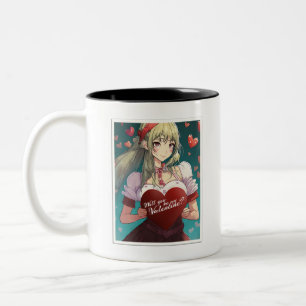 Be My Valentine in Manga Style 33893 Two-Tone Coffee Mug