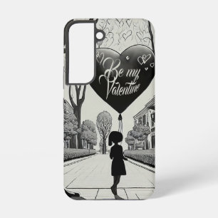 Be My Valentine in Manga Style Monochrome 1617 Samsung Galaxy Case