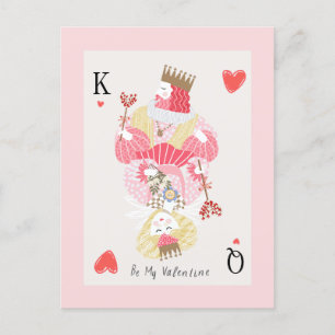 Be my Valentine King and Queen  Postcard