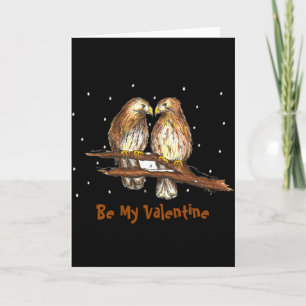 Be My Valentine Love Bird Lovebird Valentines Day Card